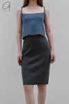 Swaying/Knit cashmere skirt SW23SS3B35 Deep gray